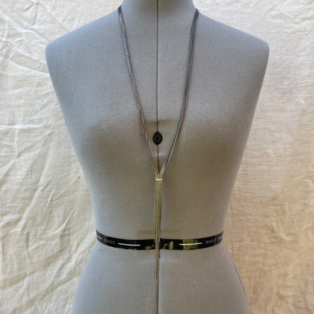 Multi Thread Silver Necklace - image 1